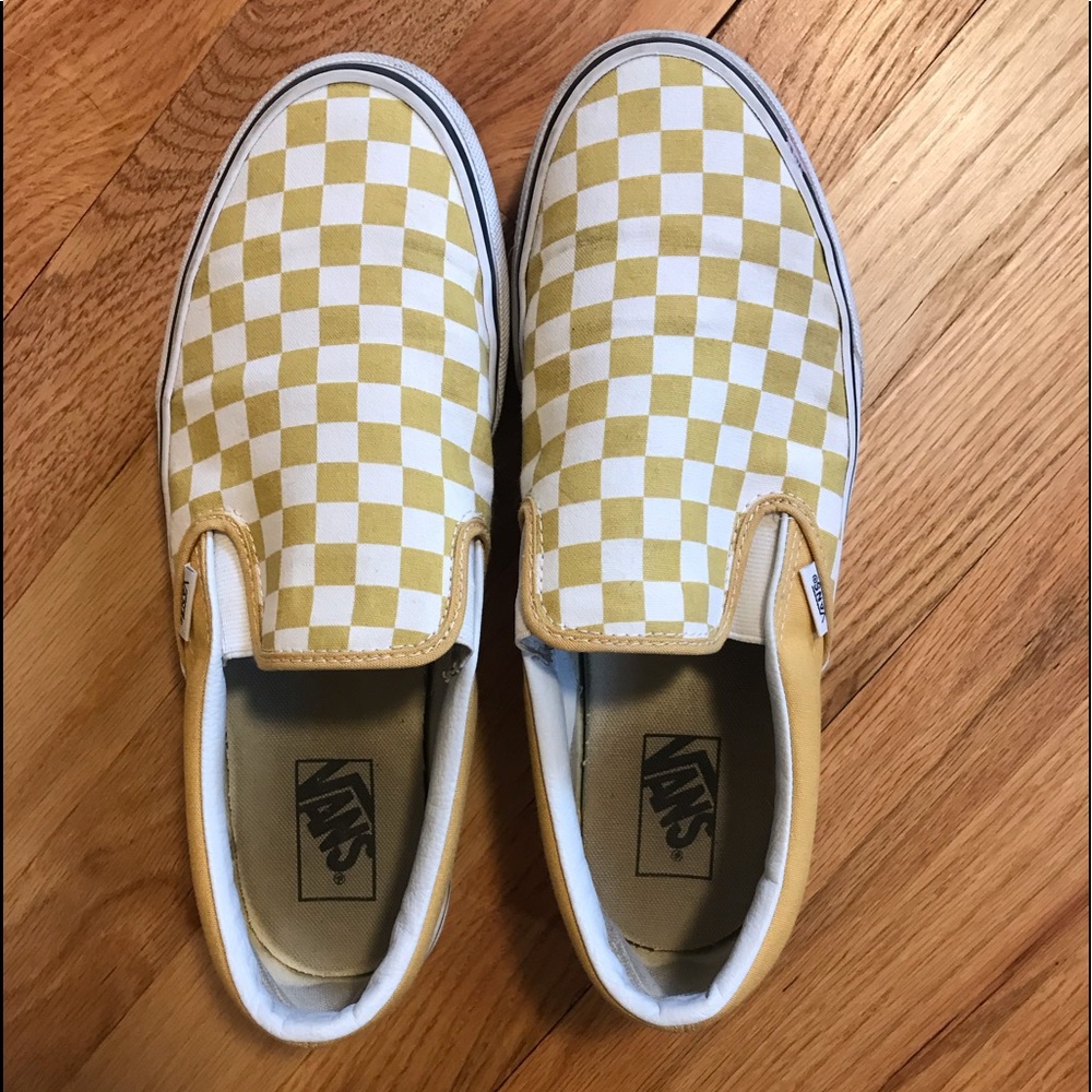 yellow checkered vans